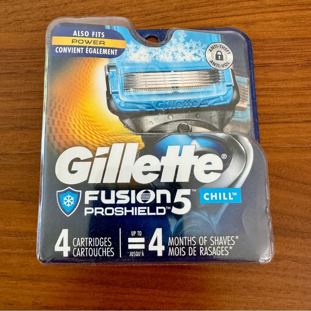 Gillette Fusion 5 Proshield Chill Replacement Blades - Pack of 4